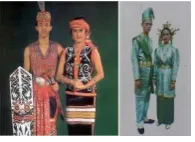 Fig. 1 Clothes Dayak and Malay 