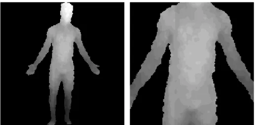 Figure 3.3: Depth maps (Full-Body and Torso) acquired with the Asus Xtion depth sensor.