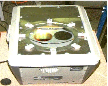 Figure 1 The Sky Camera in the laboratory, showing two of the filters used to record cloud images in the vicinity of the sun