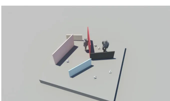 Figure 3.11: A conceptual image of Machinery Interference illustrating the setup dis- dis-cussed above.
