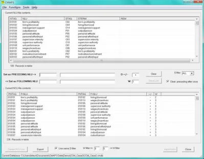 Figure 4: Original causal links' (Natural Causal Unit / NCU) entry/editing module [34]