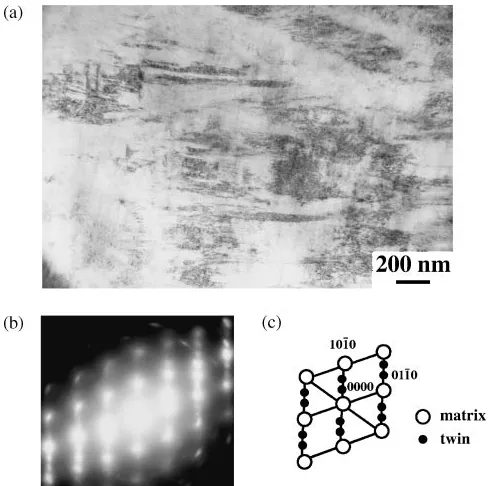 Fig. 11Observation of a region diﬀerent from that shown in Fig. 10 usingTEM. (a) BFI. (b) DFI.