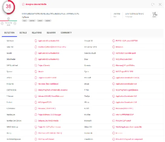 Figure 7: Original Malware Sample 