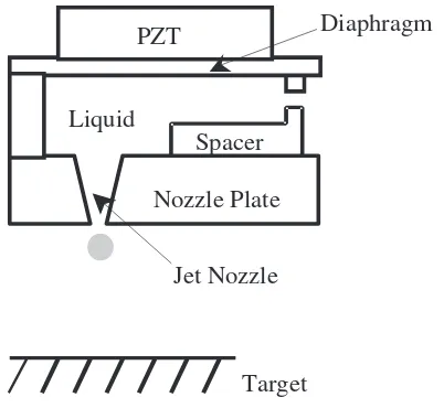 Fig. 1A schematic diagram of a piezoelectric inkjet head.