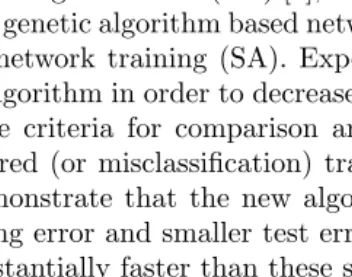Table 1. Experimental Results results for the benchmark data