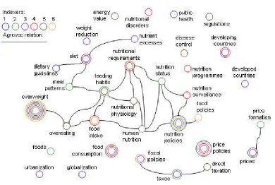 Figure 3.2: Relations between keyphrases assigned to the document on global obesity problem