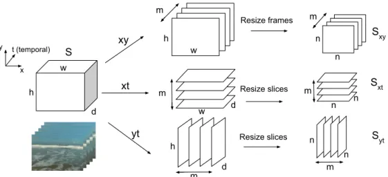 Figure 3: Diagram of DT sequence slicing in three orthogonal planes.