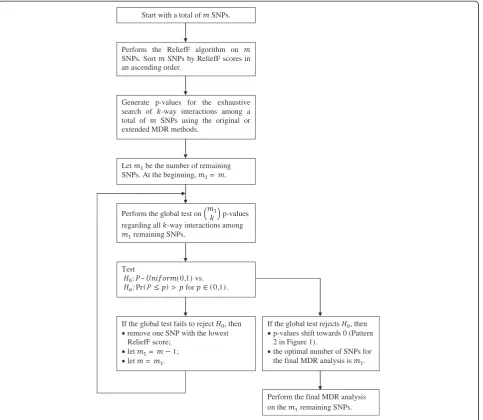 Figure 2 Flow chart of global testing of p-values in conjunction with filtration process.