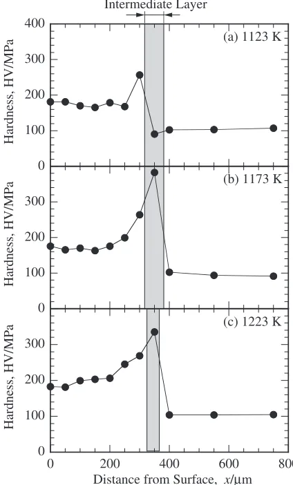 Fig. 6Concentration proﬁles near the interface.