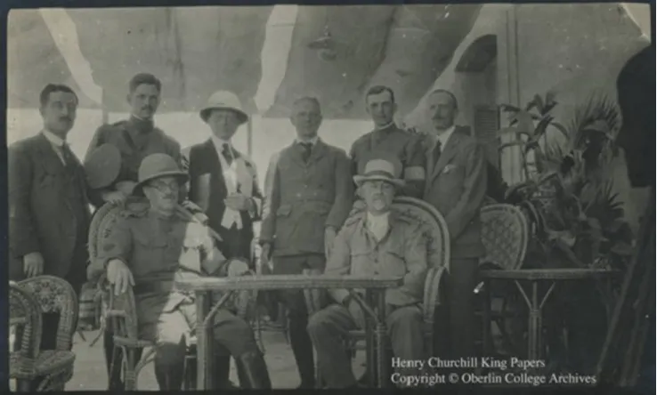 Figure 13: Portrait of the King-Crane Commission at the Hotel Royal, Beirut. Henry Churchill King and Charles R
