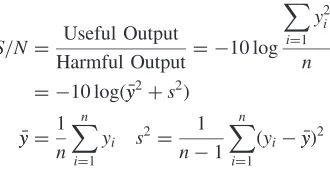 Table 2Results of Taguchi experiment. The left segment of the table is thedesign of L orthogonal array used