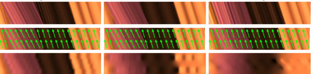 Fig. 3. Reconstructing a light field from projections. Top row: reconstruction with our MOG light field prior
