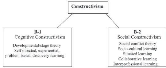 Fig. 2 Branches of constructivism that have been utilized with interprofessional education.