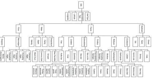 Figure 1.  The hierarchical model for the relational database. 
