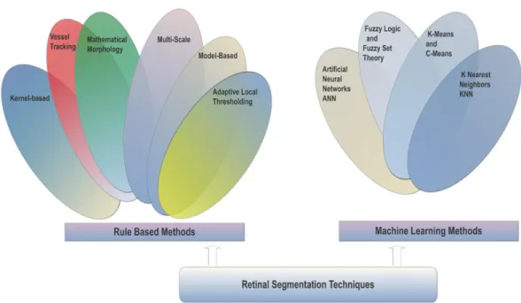 Figure 2.15 Retinal segmentation techniques. 
