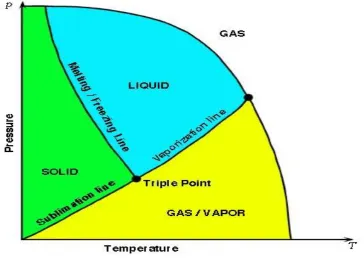 Figure 2 Phase diagram showing the triple point of water 
