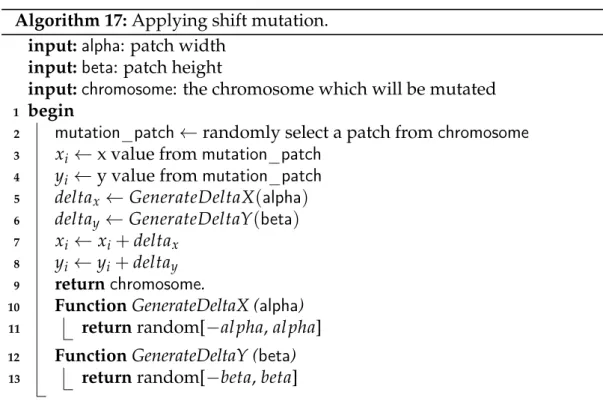 Figure 8.4 shows an example of the crossover operator being applied to two EvoFER chromosomes