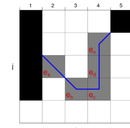 table cells will give areas with category match-ups. Here it isessential to have the sea ice concentration value that deﬁnesthe ice edge as a value that separates two categories