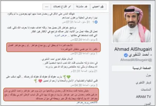 Figure 6.2 Example of the Facebook page’s country and the users  comments. 