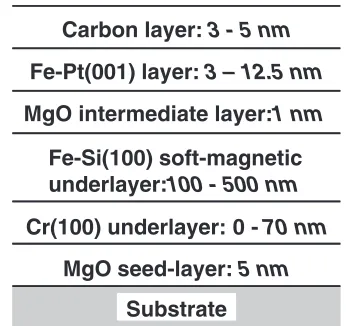Fig. 1Fe–Pt perpendicular double-layered construction.