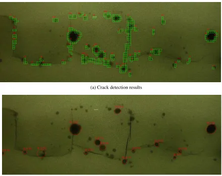 Figure 3: Seam with multiple cracks and gas pores 