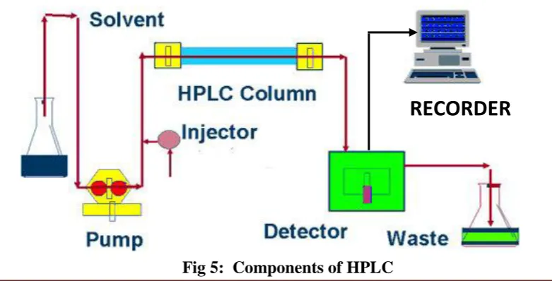 Fig 5:  Components of HPLC 