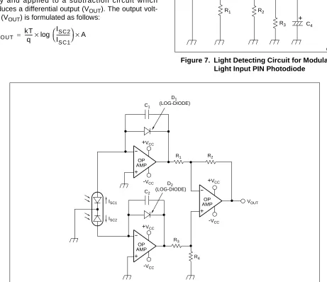 Figure 7. Light Detecting Circuit for Modulated Light Input PIN Photodiode