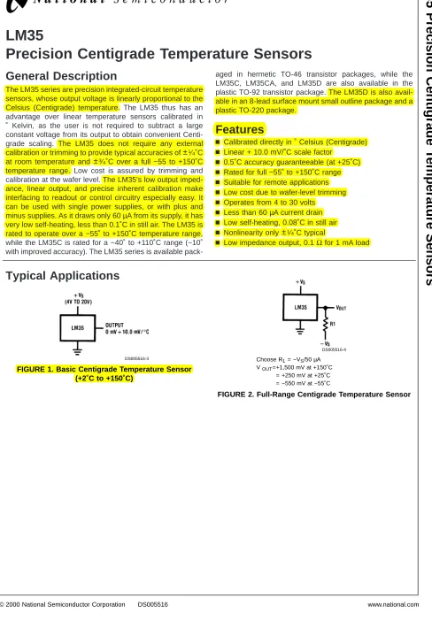 FIGURE 2. Full-Range Centigrade Temperature Sensor