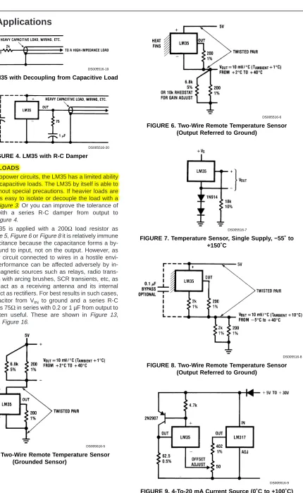 FIGURE 9. 4-To-20 mA Current Source (0˚C to +100˚C)