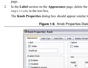 Figure 1-9.  Knob Properties Dialog Box