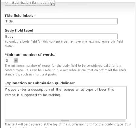 Figure 2-2  Submission form settings
