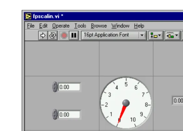 Figure 4-1.  Front Panel with Object Set to Scale