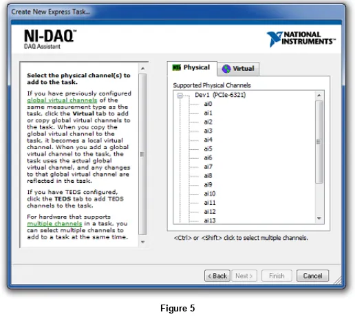 Figure 4Once you have selected Voltage as the type of Analog Input acquisition, you will have the option to select which channels you want to acquire from