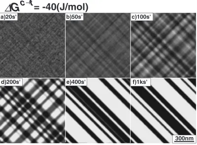 Fig. 3Simulation result of the cubic!tetragonal structural phase transformation in Ni2MnGa.