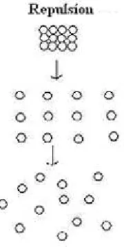 Figure3:Wicking action:Water is pulled by the disintegrant and reducesthe physical bonding force between the particles..