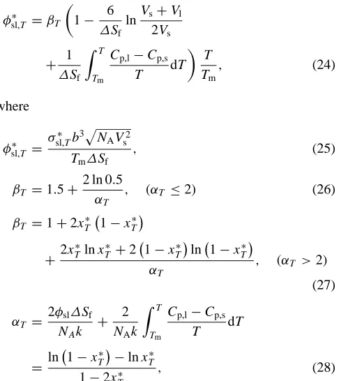Table 4Cp,s and Cp,l of metals.