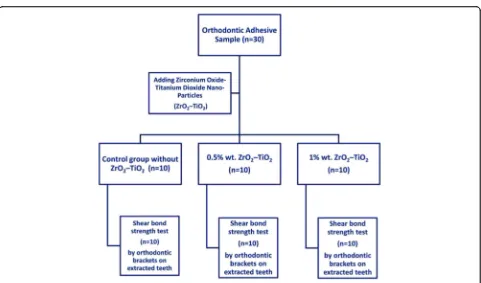 Fig. 1 Flow diagram of specimens groups for compressive and tensile strength tests