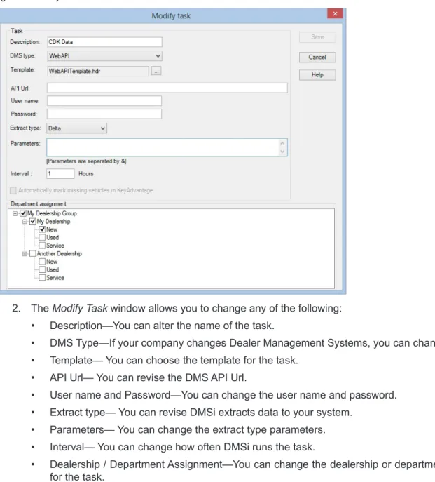Figure 6. Modify WebAPI Task Window 