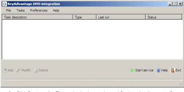 Figure 2.  The KeyAdvantage DMS Integration Window