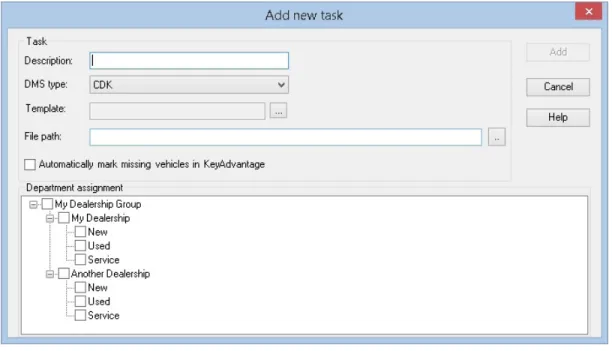 Figure 3.  Add New Task Window