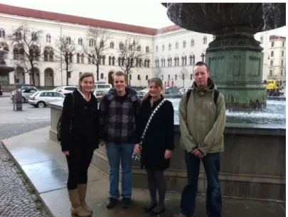 Figure 1: M¨ unchen, April 25, 2012. From left to right: Wilke, Patrick, Maria, David