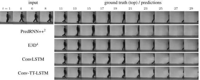 Figure 13. 20 frames prediction on KTH given 10 input frames. Every 2 frames are shown