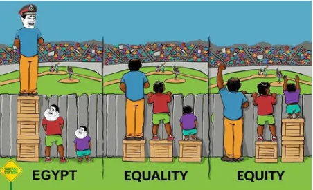 Figure 6.1 - Image comparing "Egypt, Equality, and Equity" (Source: Sarcasm Station) 