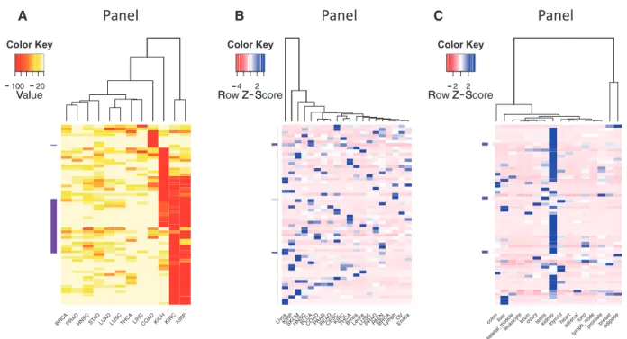 Figure 3. Clustering and heatmap view of the top 50 differentially expressed genes as reported by BioXpress