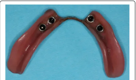 Fig. 2 Mini dental implants presented in Fig. 1 after two weeks