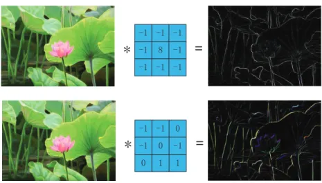 Figure 1.5. Two examples to show di fferent convolution kernels result in different feature maps.