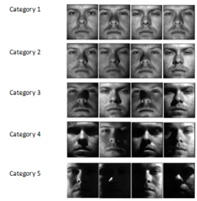 Figure 8. Example of One Individual in Different IlluminationConditions From the Extended Yale B Database.