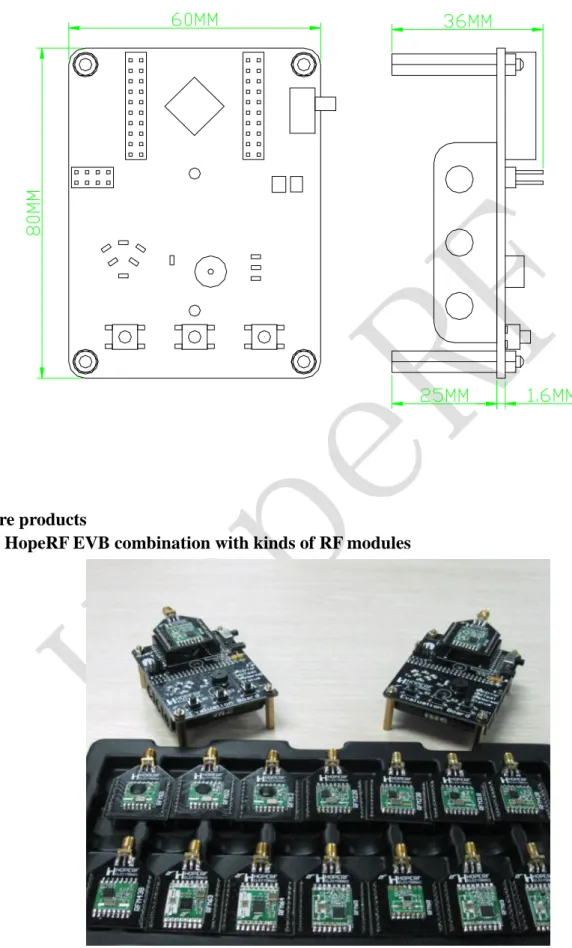 Figure 15    EVB and kinds of RF modules 