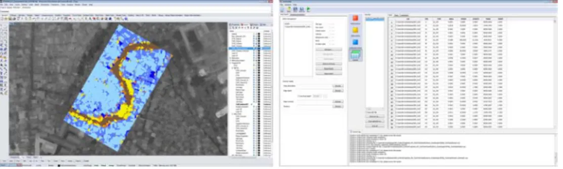 Fig. 9:  Categorised point clouds models in Rhinoceros can be exported as an ASCII file  which can then be analysed in Fragstats