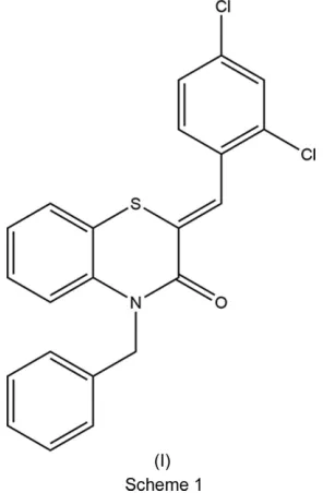 Figure 2A partial packing diagram, viewed along the a-axis direction, with C—HBnz� � �OThz and C—HMethy� � �SThz (Bnz = benzene, Thz = thiazine andMethy = methylene) hydrogen bonds shown, respectively, as black andlight-purple dashed lines.